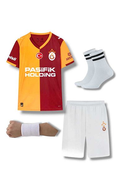 FOLKLORİST Anonymous -Yellow/Red Galatasara'Y 25/26 Kids Football Jersey Set 4'Piece