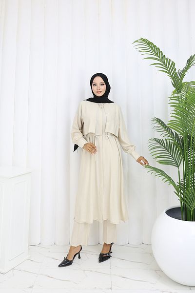 ALLMİRA FASHION Long Tunic and Trousers Double Set
