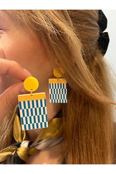 Accessories Hei Yellow Green Rectangular Appearance Dangle Bohemian Style Daily Use Women's Earrings