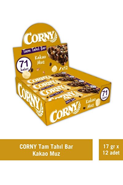 CORNY Tam Tahıllı Bar Kakao Muz 17 gr x 12 Adet