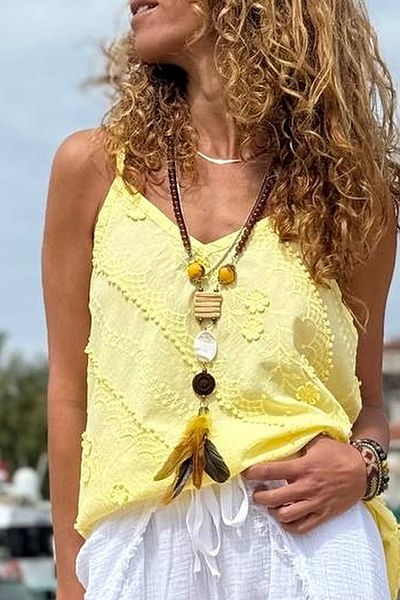 Güneşkızı Feather Bohemian Object Design Necklace
