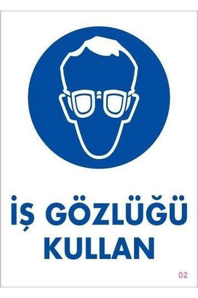 PRATİKOBA Business Glasses Use Warning Sign 25x35 CODE:2