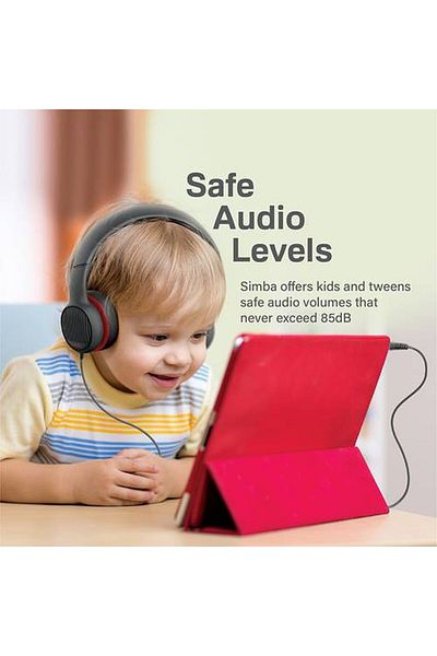 Promate "سماعة رأس سلكية للأطفال بتقنية SafeAudio™‎ عالية الدقة، تتميز بمنفذ مشاركة الصوت
