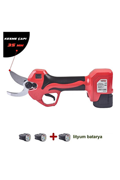 Samsung Power GSP-35ECO-3 Akülü Budama Makası – 35 mm – 2+1 Bataryalı – 2.6 Ah – Dijital Ekranlı