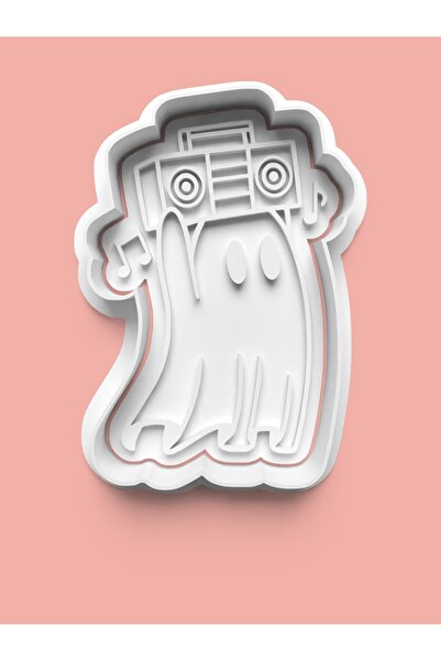 AKTASTORE قالب كوكيز الشبح وقالب عجينة السكر للاستماع للموسيقى 0444-1