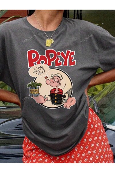 LAYORA Удобна тениска с къс ръкав за жени с букви и карикатури за Темел Рейс