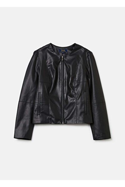 Ovs Biker Jacket With Shiny Effect