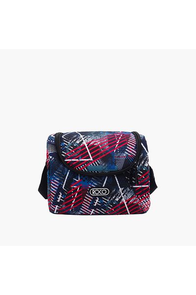 Roco Printed Lunch Bag with Adjustable Strap and Zip Closure
