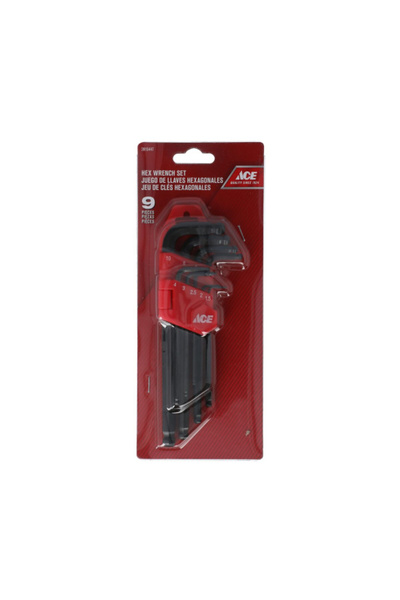 ACE 9-Piece L-Type Hex Wrench Set