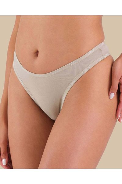 La senza Thong Logo Wine Panties