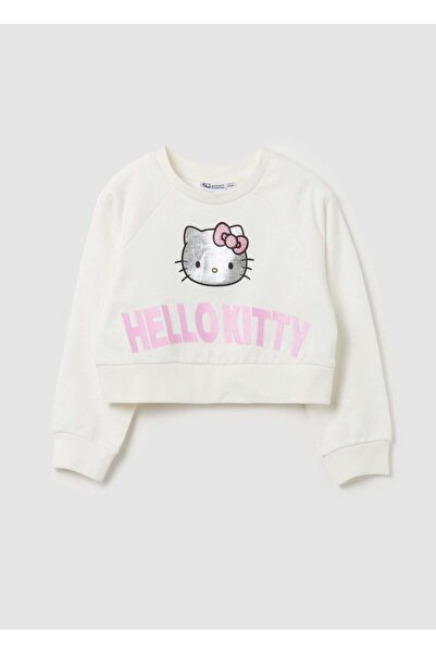 Ovs سويت شيرت قصير بطبعة هالو كيتي