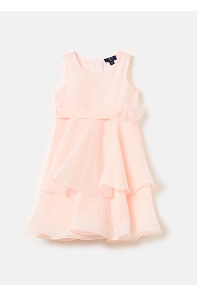 Ovs فستان متعدد الطبقات من الأورجانزا مع زهرة