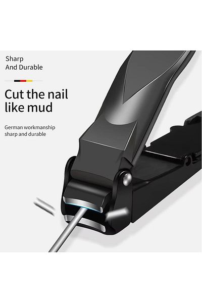 LIVVY Nail Clippers with Catcher – Anti-Splash Stainless Steel Trimmer Set with File | مقص أظافر