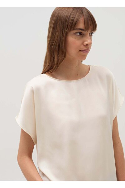 Ovs Satin Blouse With Kimono Sleeves