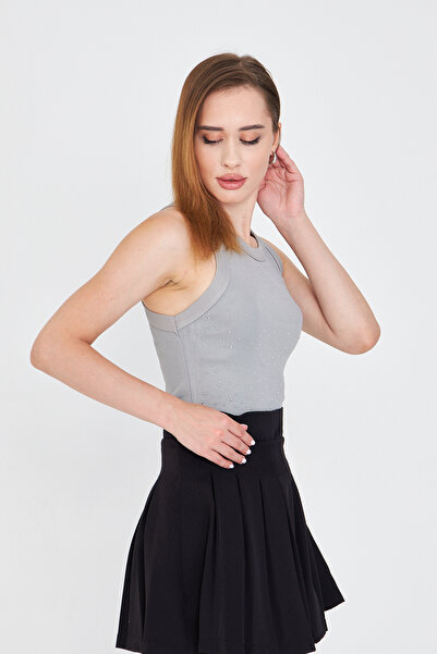 Lockam collection Taş Detaylı Slim Fit Basic Atlet
