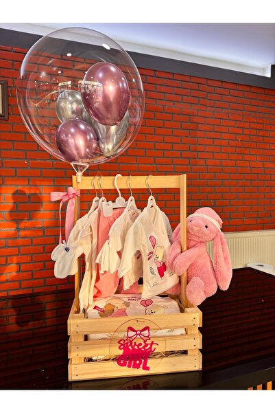 GözdeParti Yeni Doğan Kız Bebek Sandık İçi 10 Parça Hastane Çıkış Setinden Ol...