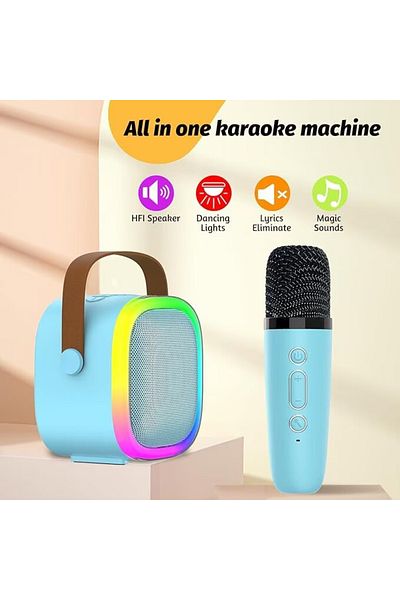 MOAWAVE Boxă cu microfon karaoke inteligentă pentru copii, difuzor wireless, MOAWAVE™ albastru