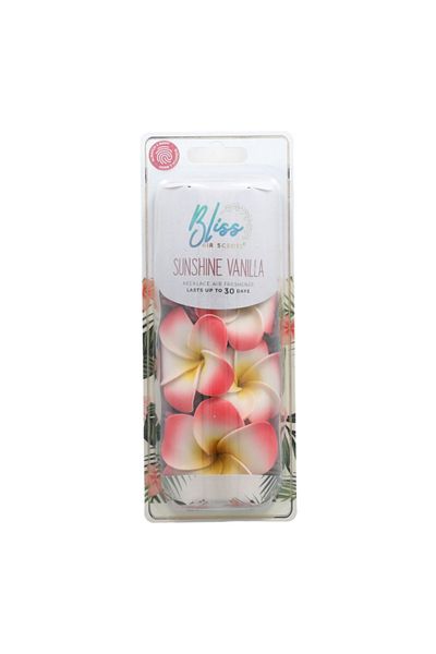 Bliss Air Scents Sunshine Vanilla Scented Necklace Air Freshener