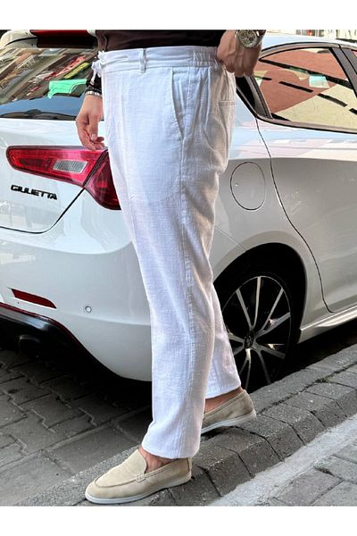 BYATA MENS STYLE Men's Linen Trousers