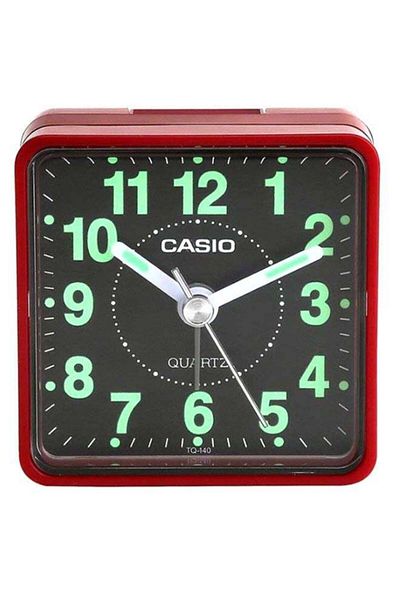 Casio Red Square Analog Alarm Clock 24.6 x 24.6 x 3.7cm