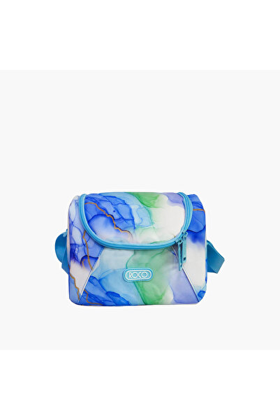 Roco Printed Lunch Bag with Adjustable Strap and Zip Closure