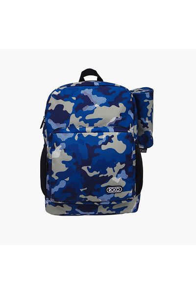 Roco Printed 16-inch Backpack with Adjustable Shoulder Straps and Pencil Pouch - 43x31x14 cms