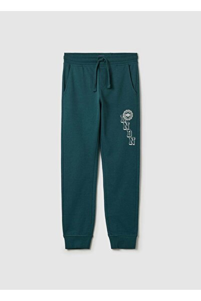 Ovs Fleece Joggers With Drawstring And Print