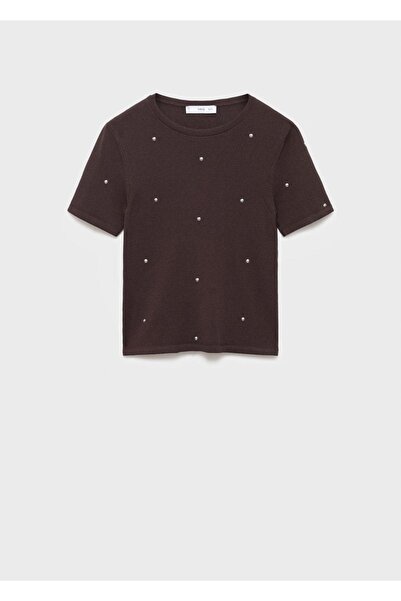 MANGO Woman Strass detaylı triko kazak