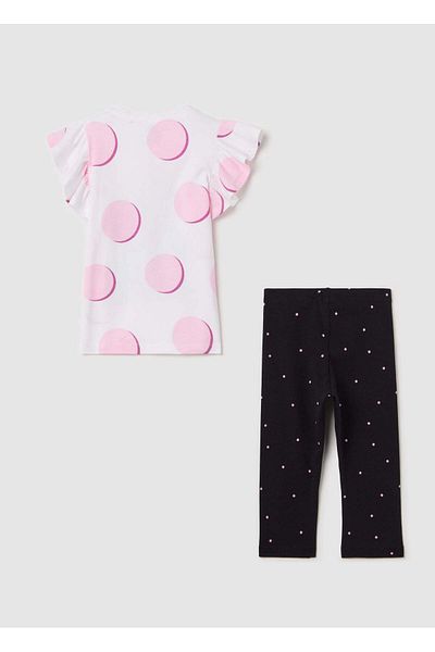 Ovs Jogging Set With Minnie Mouse Print And Micro Polka Dots