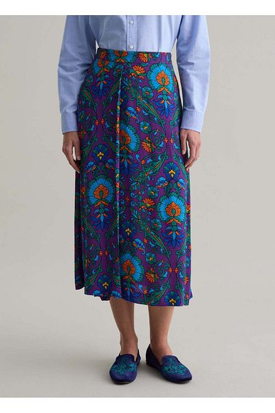 Ovs Midi Skirt In Viscose With Print