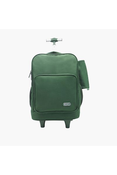 Roco Solid 15.6-inch Trolley Backpack with Retractable Handle and Pencil Pouch - 46x33x20 cms