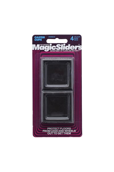Magic Sliders أكواب مربعة مانعة للانزلاق، مكونة من 4 قطع، مقاس 1-3/4 بوصة