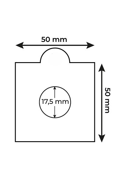 3Alp Koleksiyon Coin Carton Sealing 17.5 Mm, Self Adhesive - Without Sticker (There Are 25 Pieces in 1 Box)