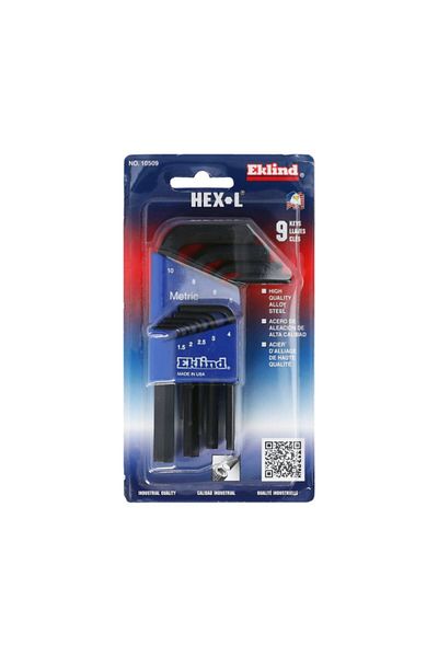 Eklind 9-Piece Hex-L Key Allen Wrench Set