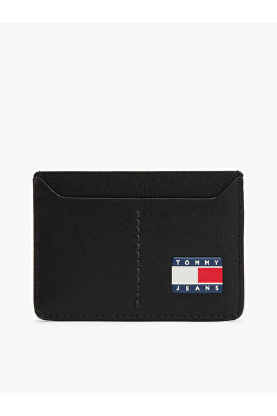 Tommy Hilfiger Black Men's Wallet Tjm Heritage Leather Cc Holder
