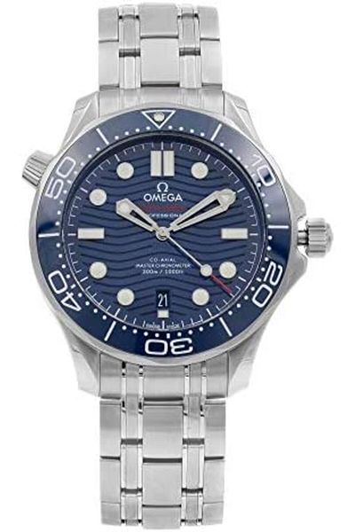 Omega Omega Seamaster Automatic Men's Watch with Blue Dial and Steel Strap