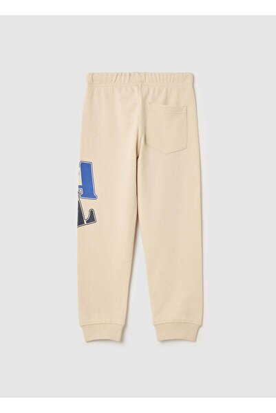 Ovs Fleece Joggers With Drawstring And Print