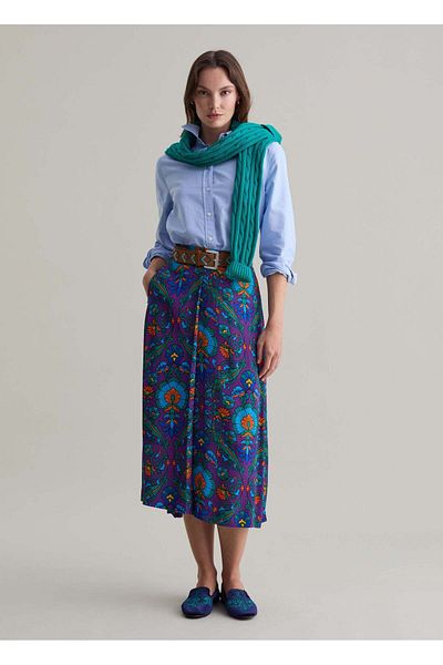 Ovs Midi Skirt In Viscose With Print