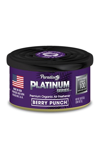 Paradise Platinum Series Automotive Berry Punch Organic Air Freshener Can