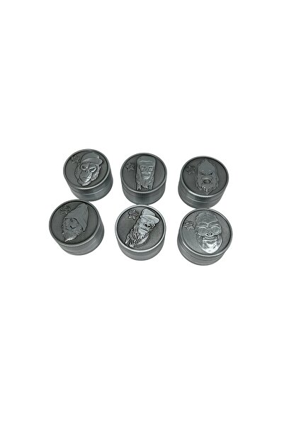 blackraw (Karışık Stok) 1 Adet 40mm Gorilla Rolling Stars 3 Parça Metal Tütün Öğütücü Grinder