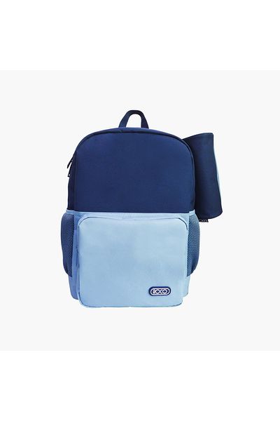 Roco Colourblock 16-inch Backpack with Adjustable Shoulder Straps with Pencil Pouch - 43x31x14 cms