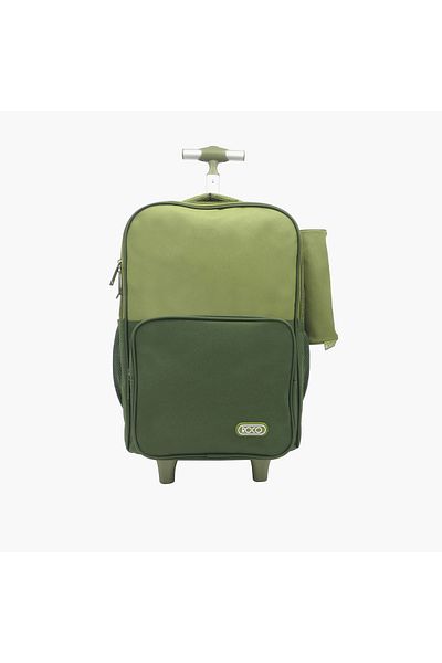 Roco Solid 15.6-inch Trolley Backpack with Retractable Handle and Pencil Pouch - 46x33x20 cms