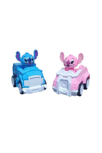 MOAWAVE Set of 2 figures with cars 7x7x4 cm type Stitch&Lilo MOAWAVE™