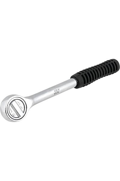 Performance Tool Chrome Plated Rubber Grip Ratchet 3/8 Inch