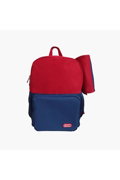 Roco Colourblock 16-inch Backpack with Adjustable Shoulder Straps and Pencil Pouch - 43x31x14 cms