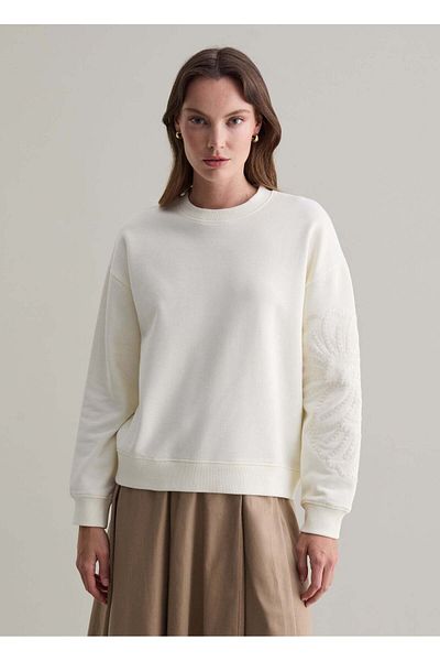 Ovs Sweatshirt With Floral Embroidery