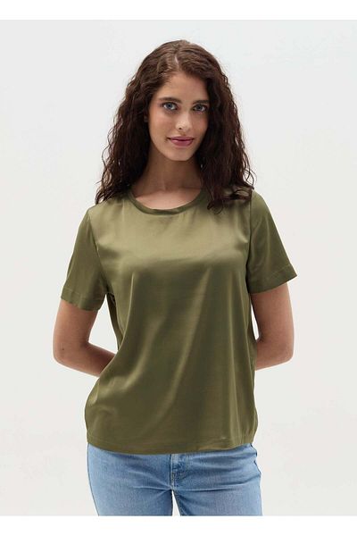 Ovs Short-Sleeved Blouse In Satin