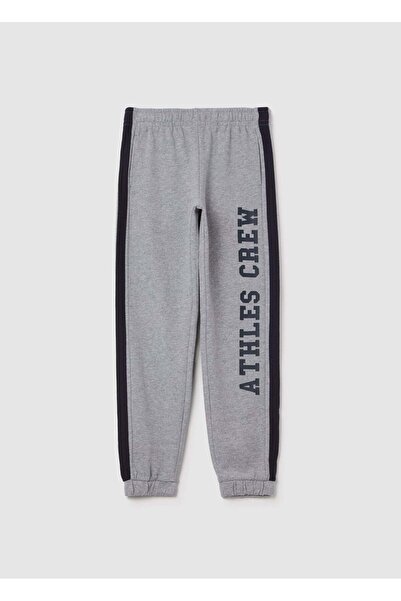 Ovs Joggers With Contrasting Bands And ''Champs Crew� Print