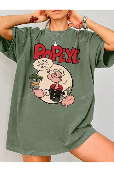 LAYORA Άνετο μπλουζάκι με κοντό μανίκι για γυναίκες με εκτύπωση γράμματος και εκτύπωση κινουμένων σχεδίων για τον Βασιλικό Πράγματος