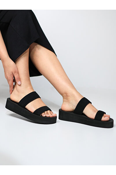 HANOX Leroy Printed Eva Sole Wedge Heel Velvet Women's Beach Slippers (4.3) cm